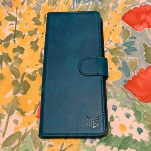 Suanpot Teal Wallet Phone Case for Motorola G-Power (2022)